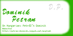 dominik petran business card